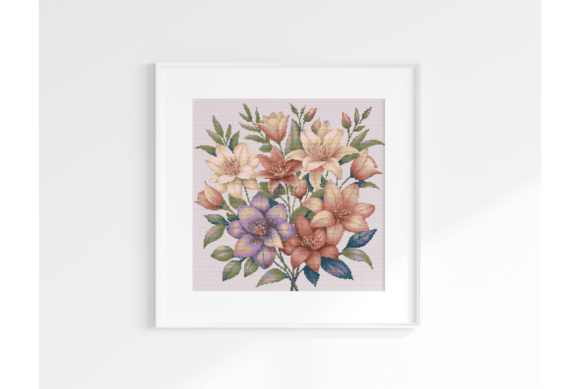 Cottagecore Flower Cross Stitch PDF