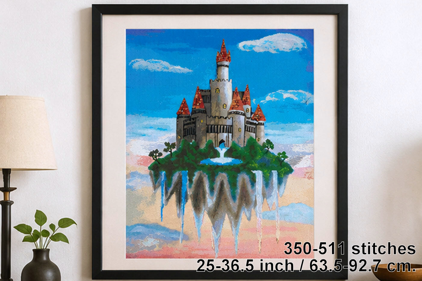 Cross Stitch Floating Castle Island File