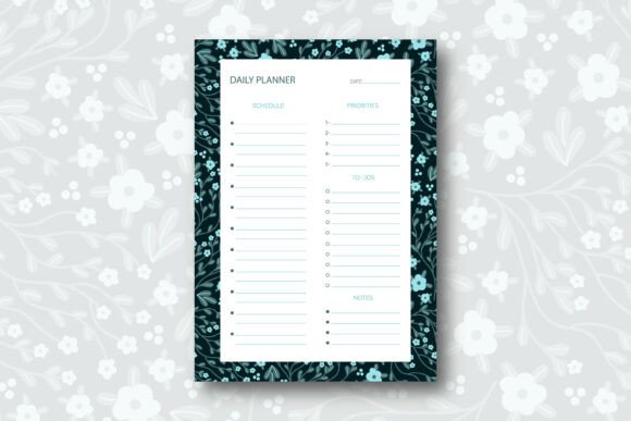 Disty Floral Daily Planner Template