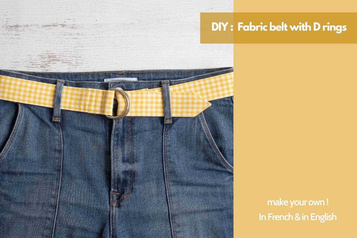 Fabric Belt with D Rings Sewing DIY