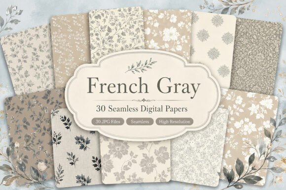 French Gray Pattern Bundle