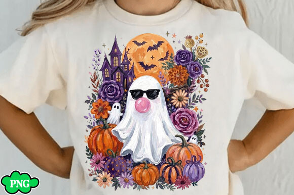 Ghost Blowing Bubble Gum Png, Halloween Graphic by ArtifyAI · Creative ...