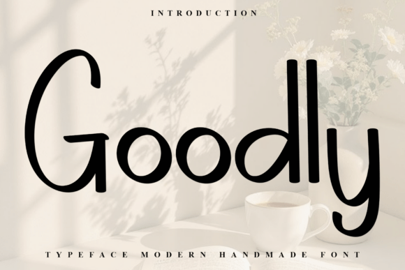 Preview specimen of Goodly sans serif font