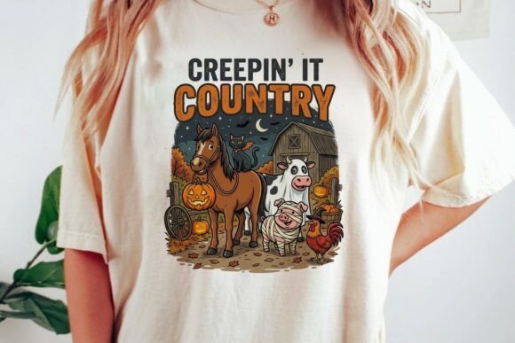Halloween Country Farm Animals Art