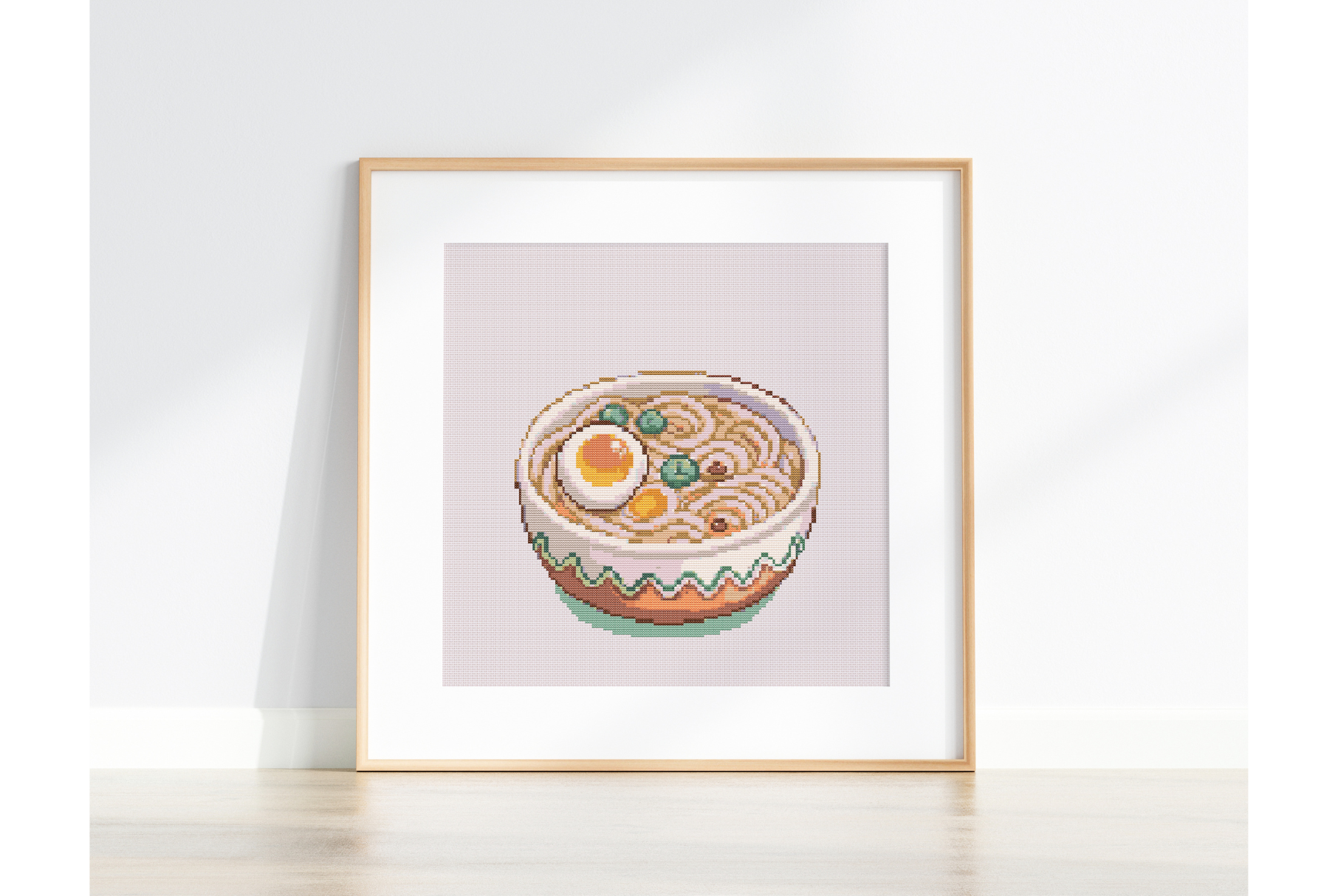 Kawaii Ramen Cross Stitch Pattern PDF