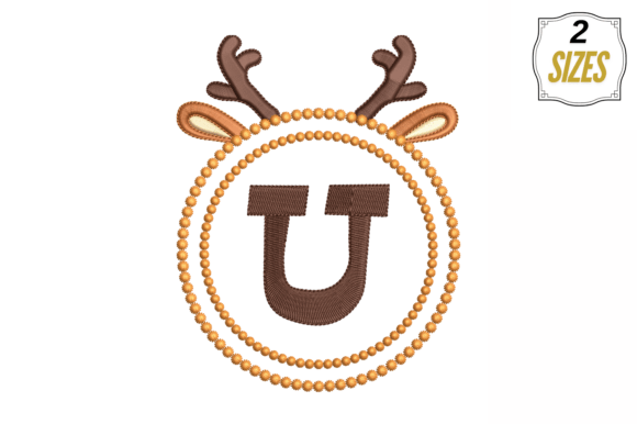 Letter U in Cute Frame
