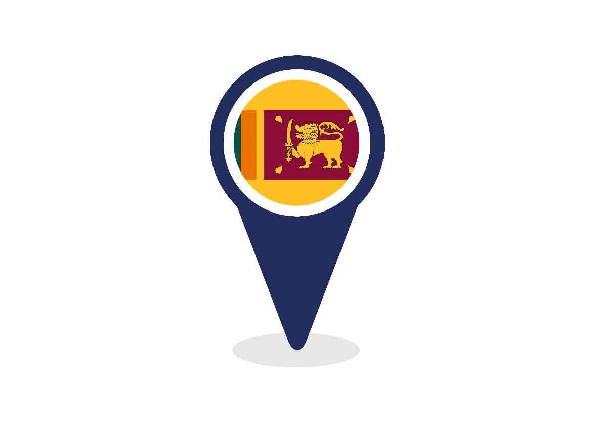 Map Pointer with Sri Lanka Flag