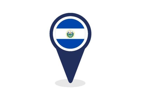 Map Pointer with El Savador Flag