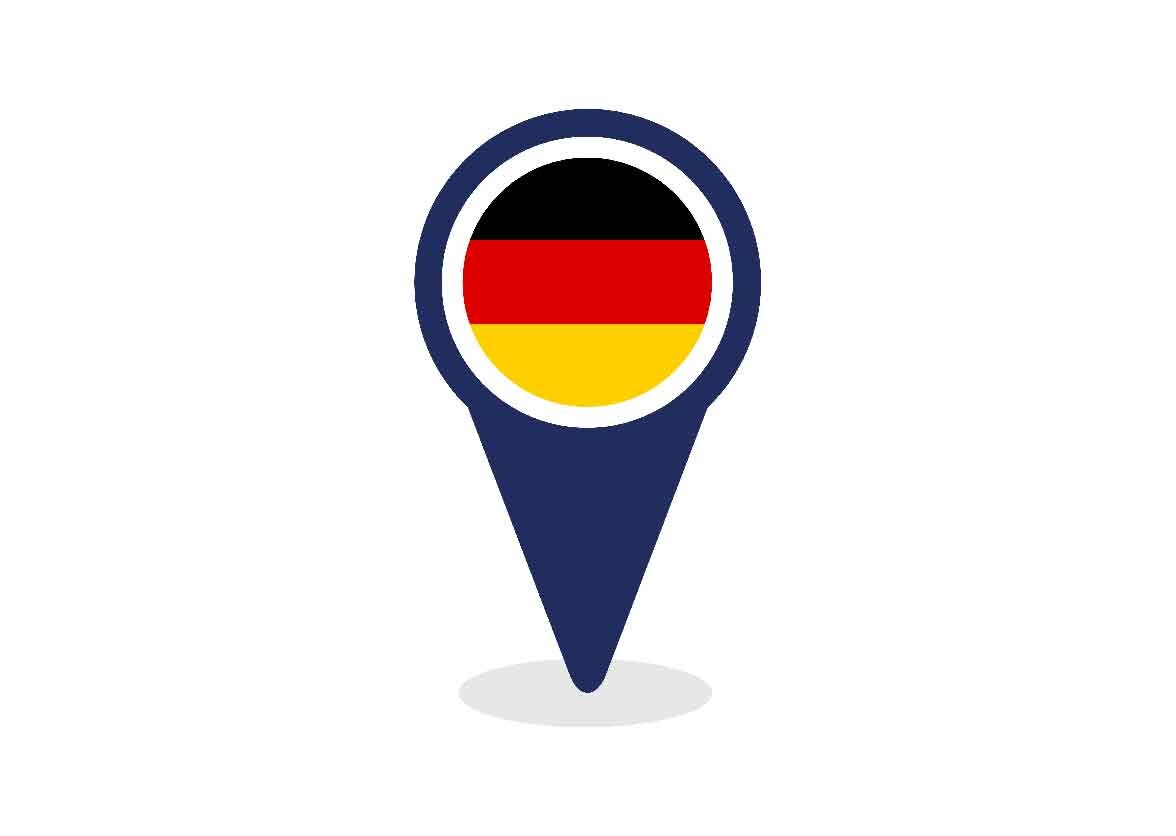 Map Pointer with Germany Flag