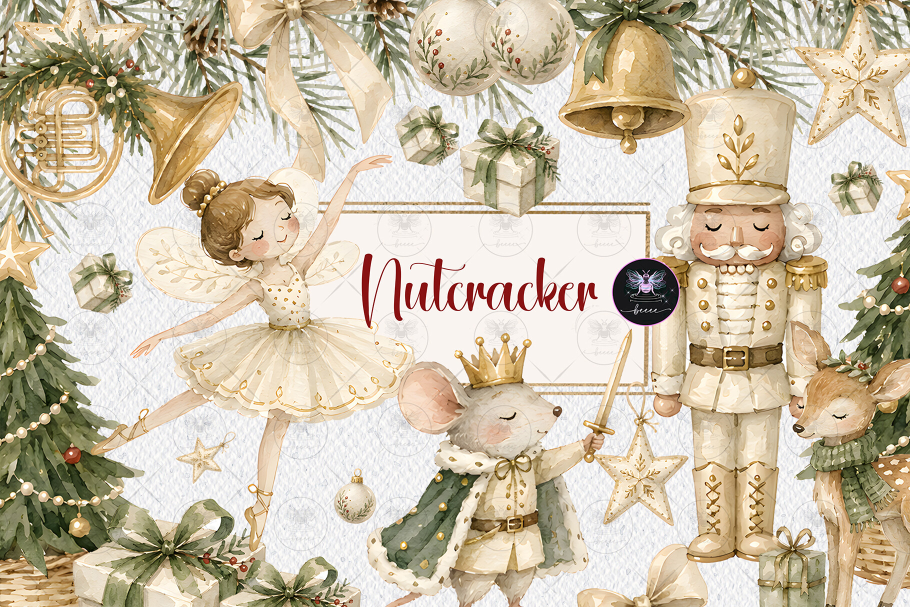 Nutcracker Ballet Christmas Clipart - photo 1