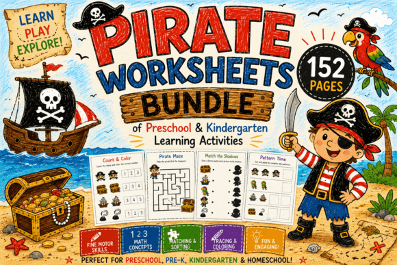 Pirate Worksheets Bundle | 152 Pages