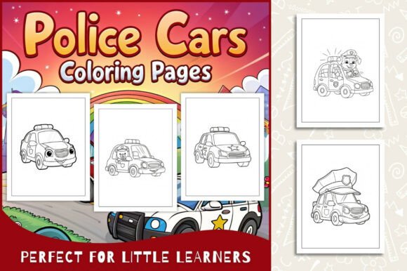 Police Cars Coloring Pages for Kids