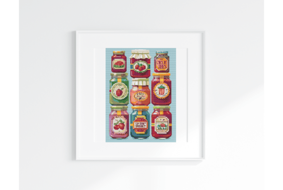 Retro Candy Jars Cross Stitch Pattern