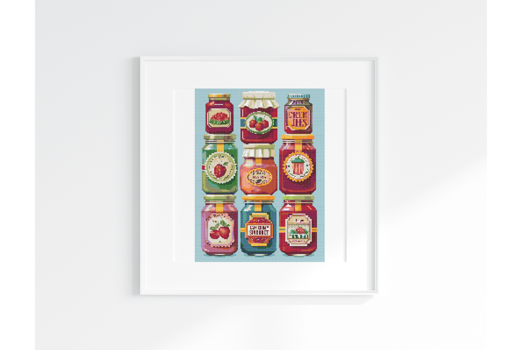 Retro Candy Jars Cross Stitch Pattern