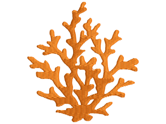 Sea Coral Silhouette Machine Embroidery