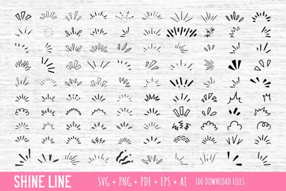 Shine Line, Sparkle, & Comicstyle Burst