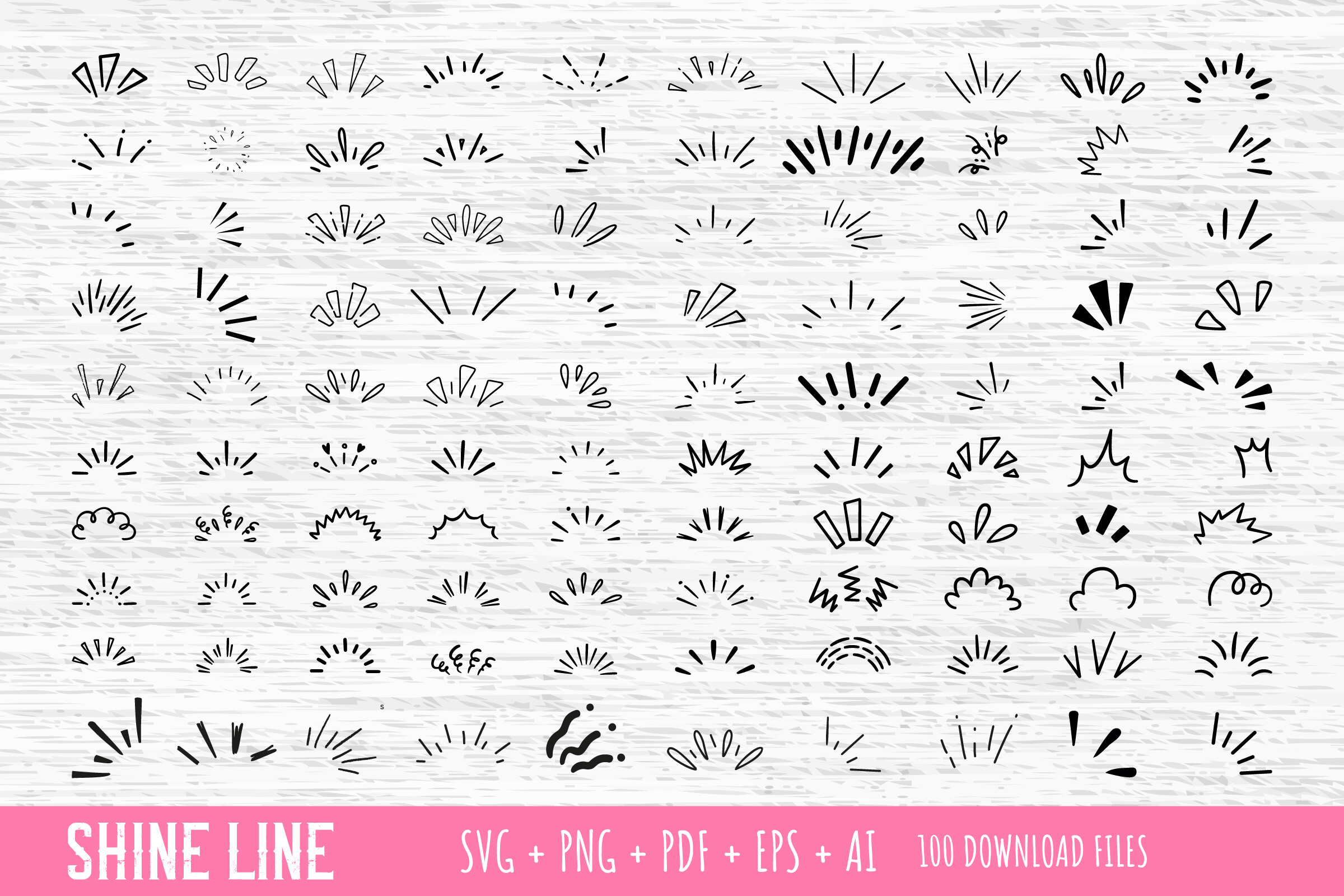 Shine Line, Sparkle, & Comicstyle Burst