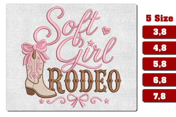 Soft Girl Rodeo Embroidery File Machine