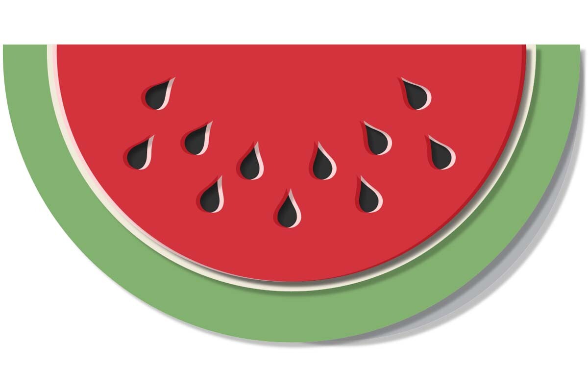 Watermelon Shaped Greeting Card
