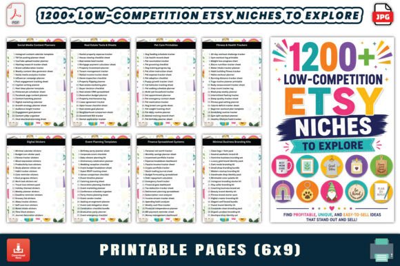 1200+ Low-Competition Etsy Niches