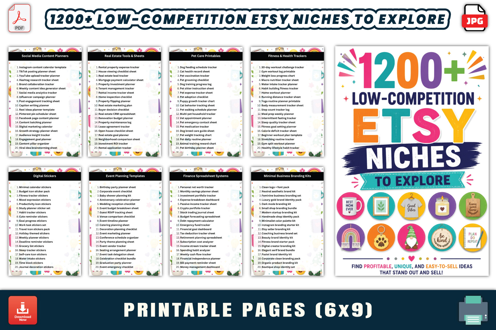 1200+ Low-Competition Etsy Niches