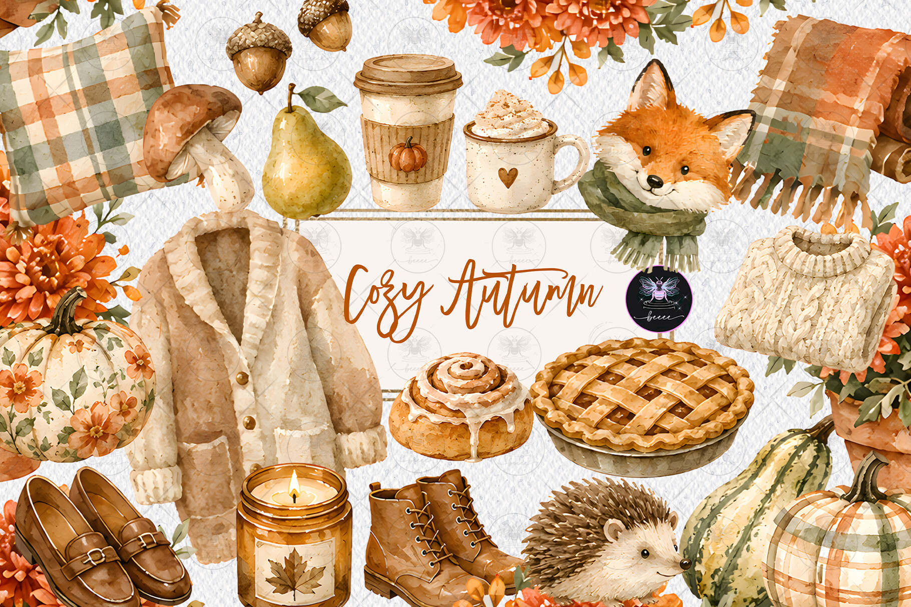 Cozy Autumn Cottagecore Clipart