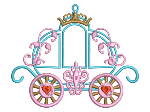 Elegant Princess Carriage Monogram Frame