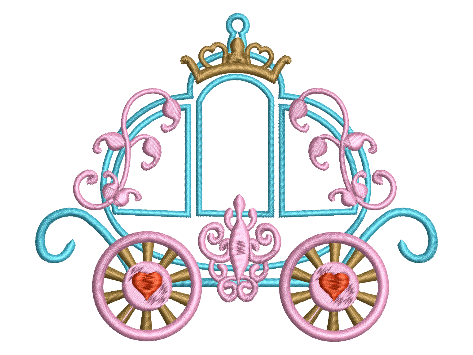 Elegant Princess Carriage Monogram Frame