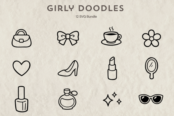 Girly Doodles SVG Bundle