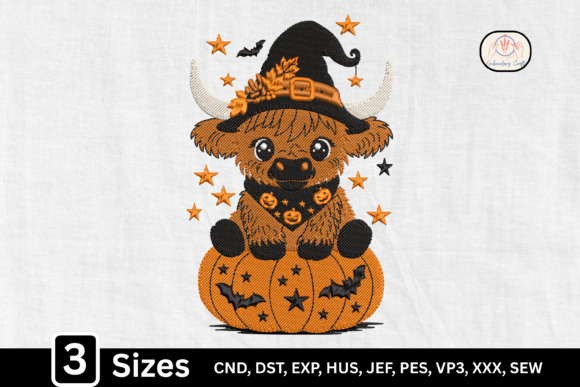 Halloween Autumn Highland Cow