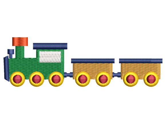 Kids Locomotive Train Embroidery