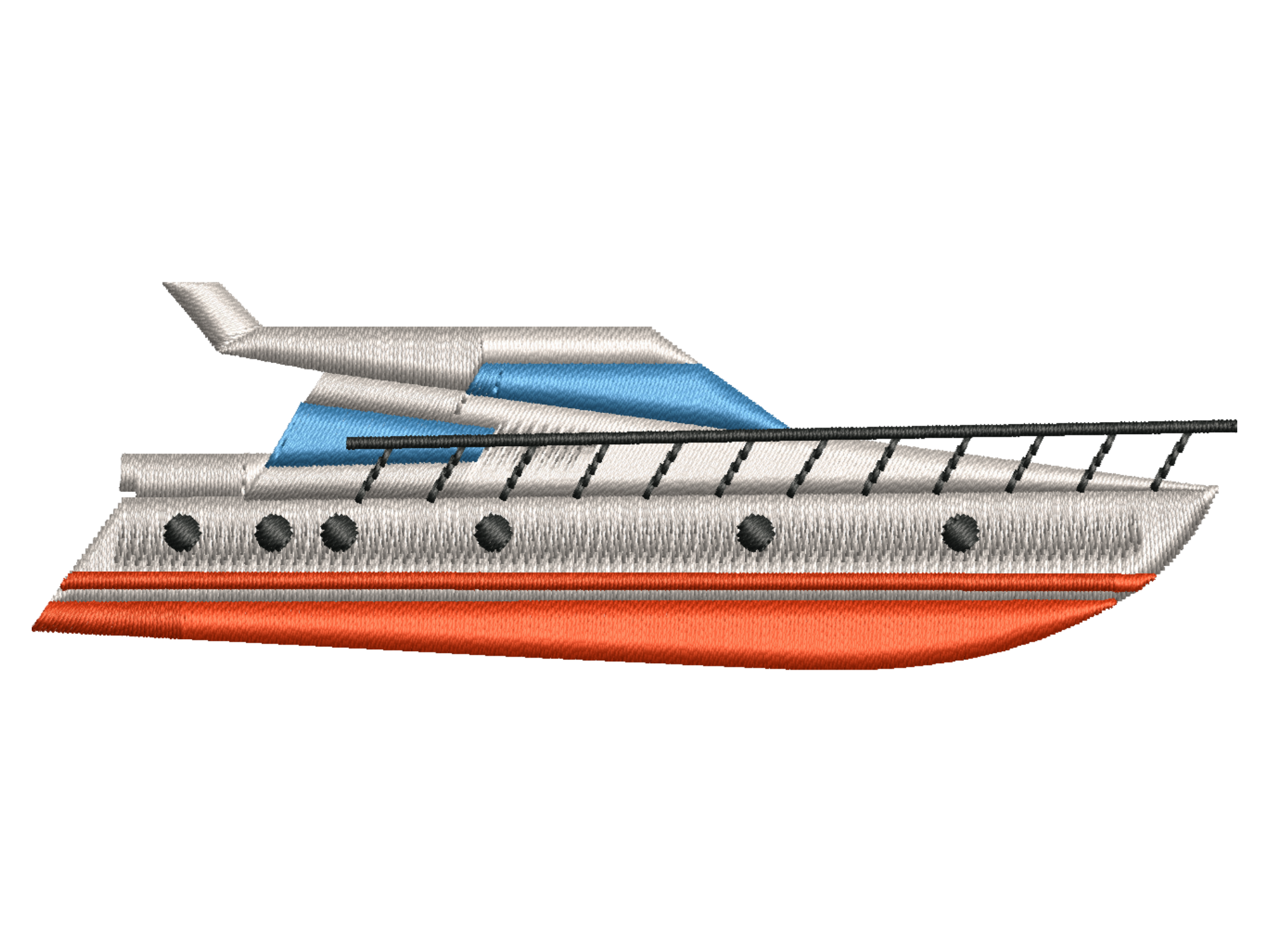 Luxury Cruise Yacht Machine Embroidery D
