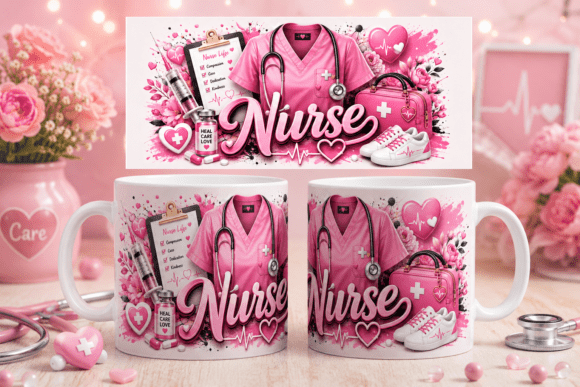 Nurse Life Mug Wrap PNG