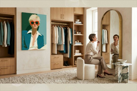 Retro Chic Blonde Sunglasses Wall Art