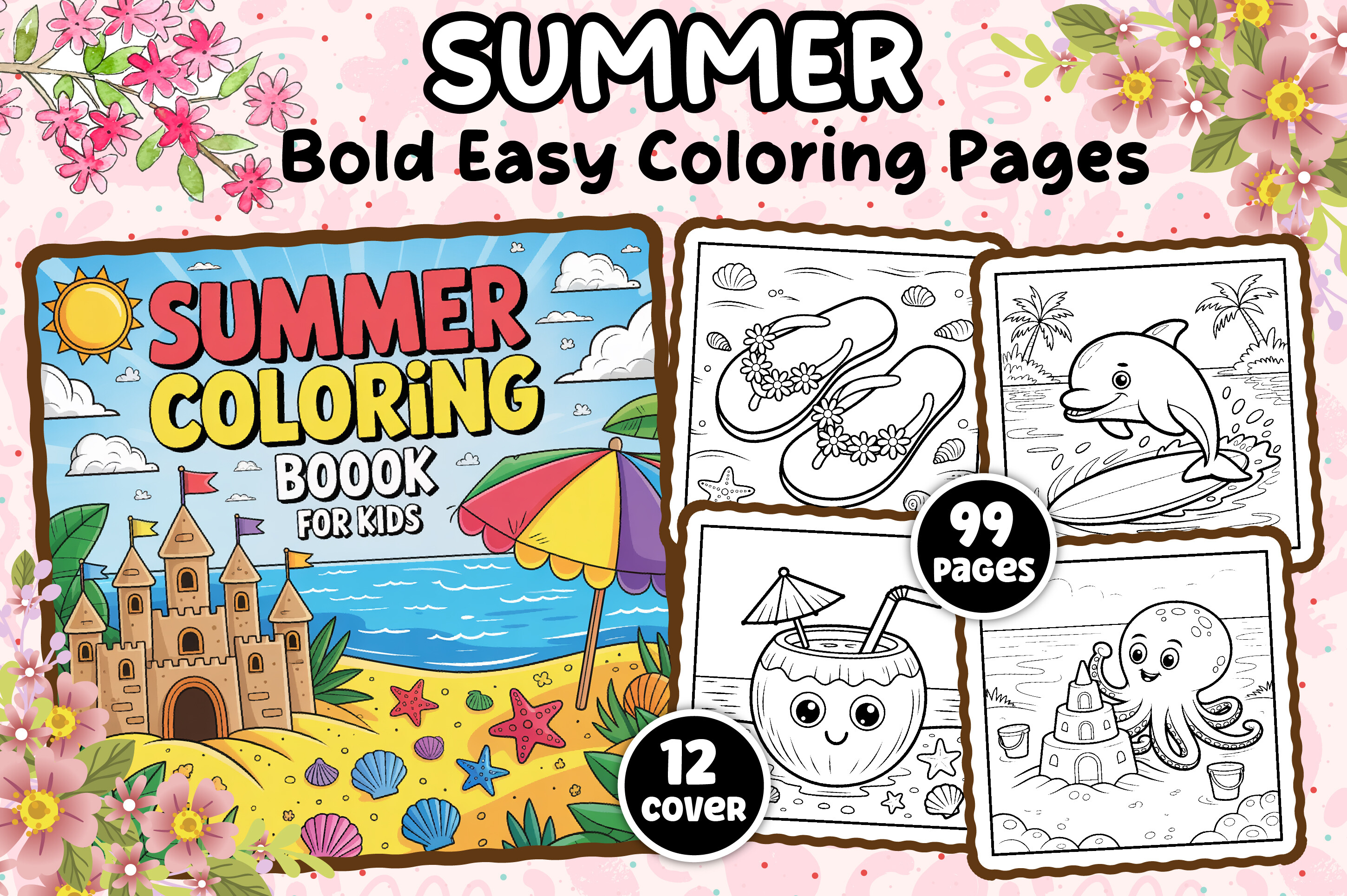 SUMMER COLORING BOOK for KIDS