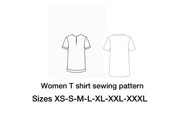 T Shirt Sewing Pattern Sleek Neck