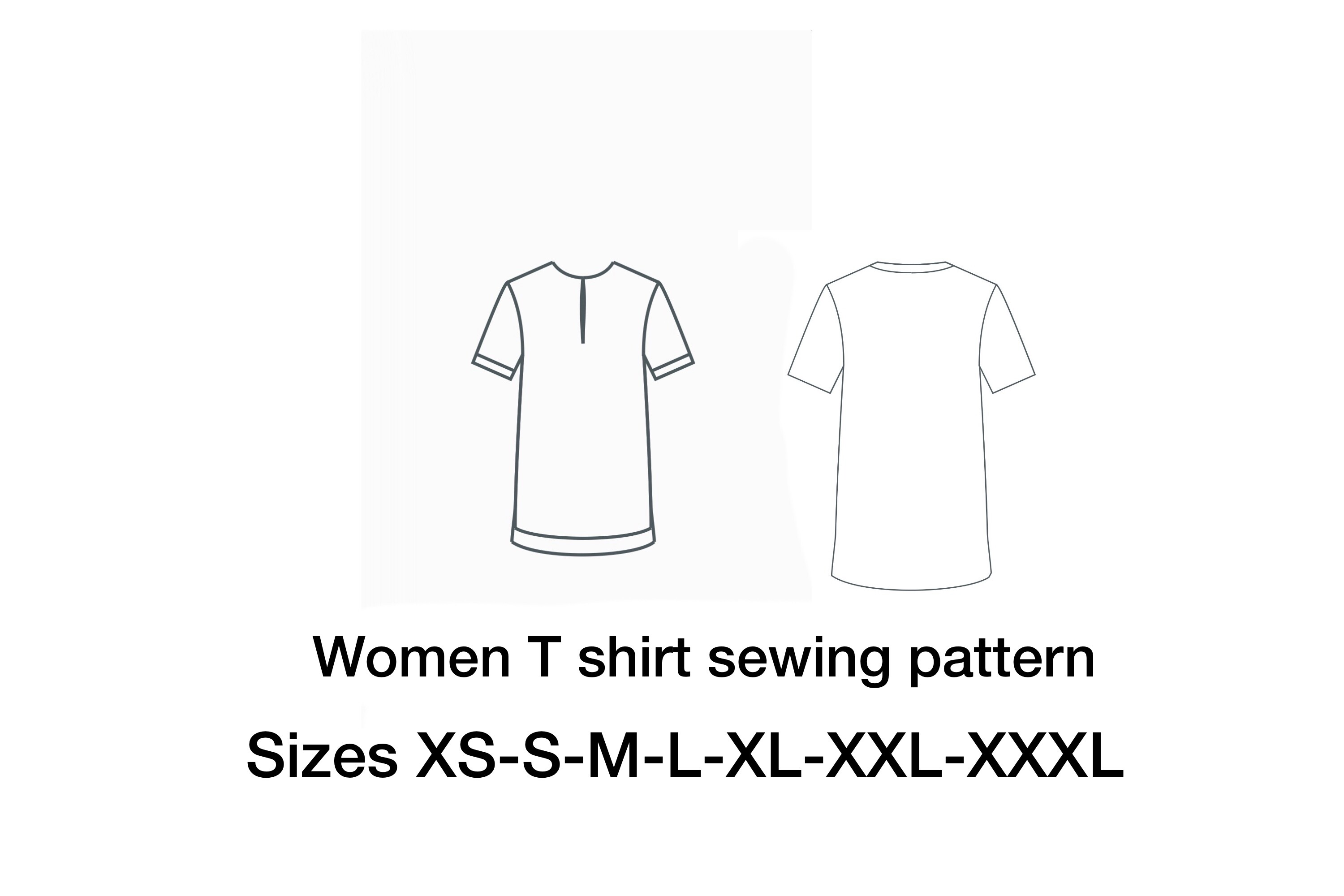 T Shirt Sewing Pattern Sleek Neck