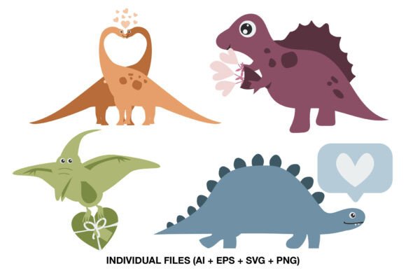 Valentine Dinosaur Clipart