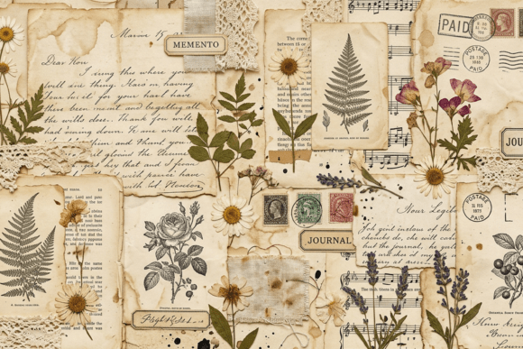 Vintage Apothecary Ephemera Collage