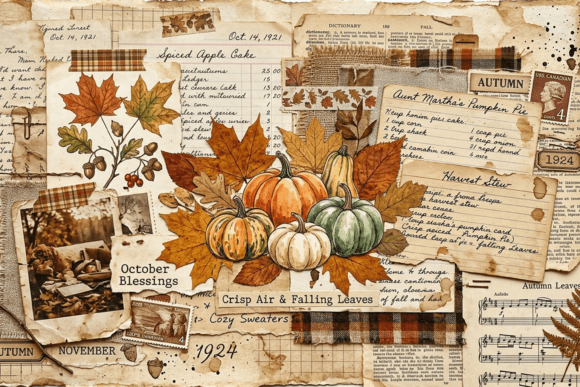 Vintage Autumn Harvest Ephemera
