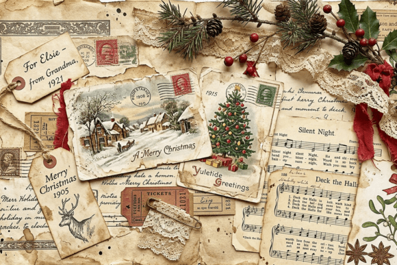 Vintage Santa Christmas Ephemera