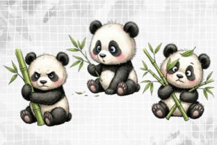 Watercolor Bamboo Panda PNG Graphic by PIG.design · Creative Fabrica