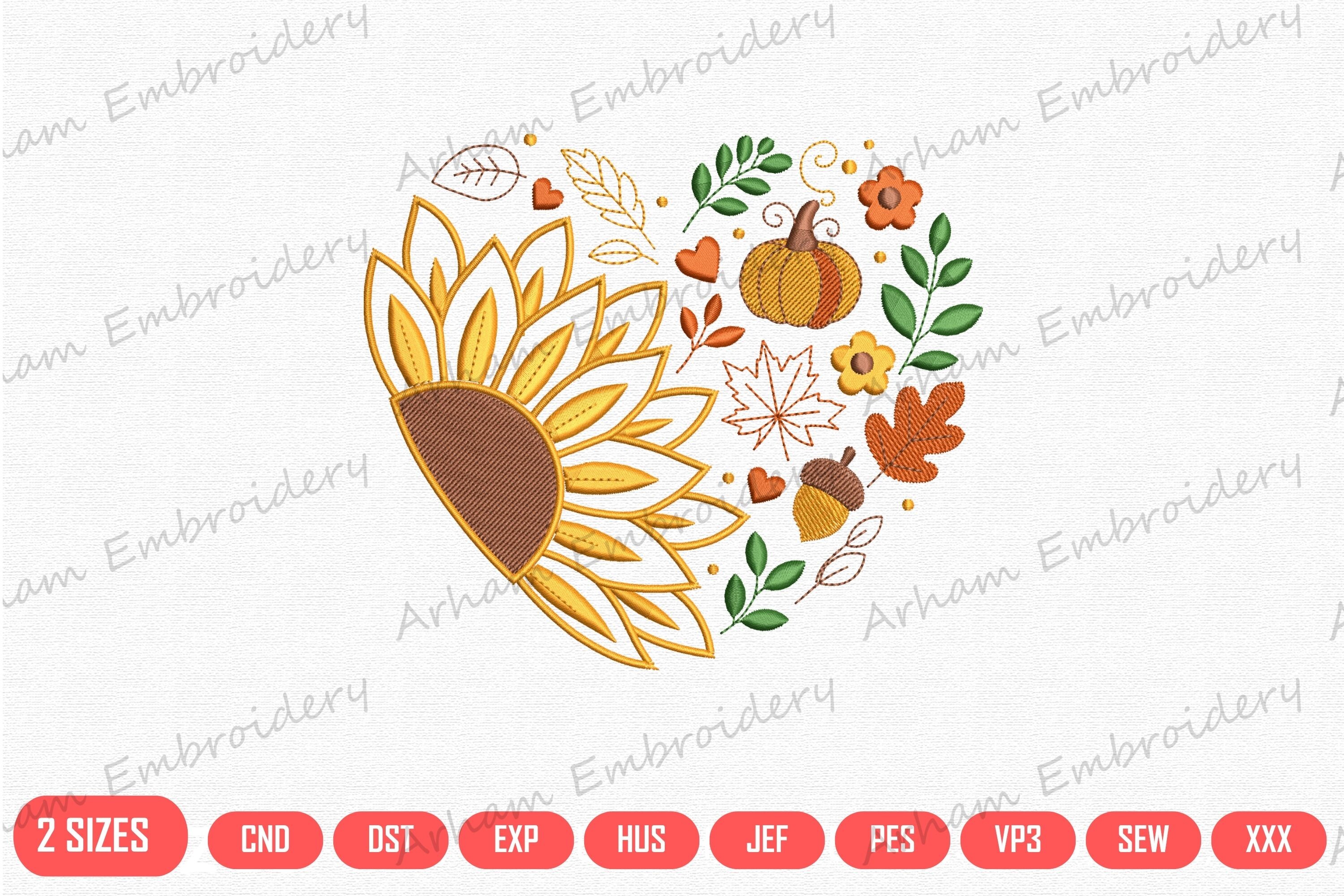 Autumn Sunflower Love Harvest