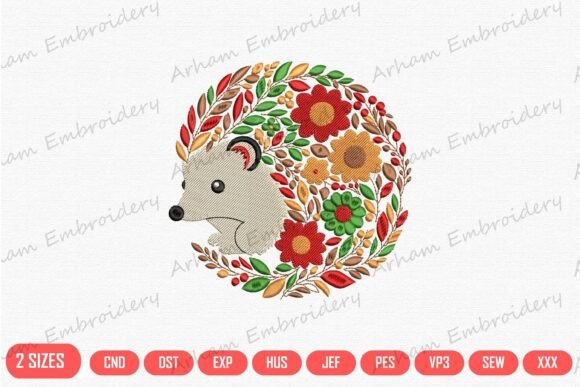 Autumn Woodland Floral Hedgehog