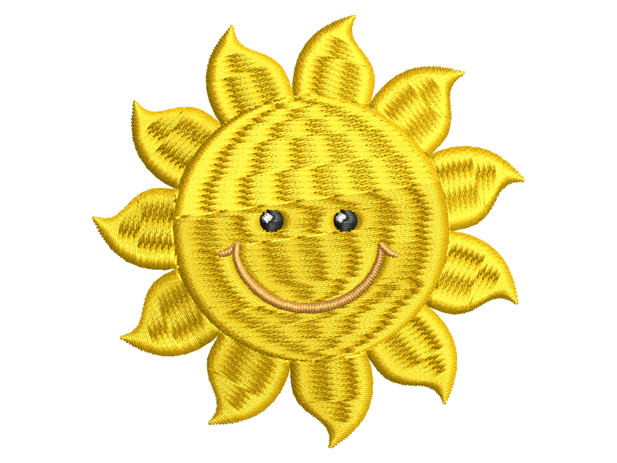 Cute Smiling Sun Embroidery