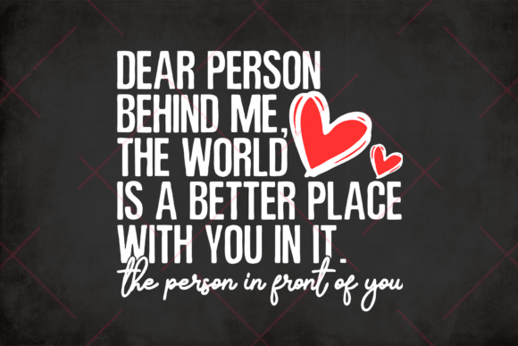 Dear Person Behind Me Mental Health PNG
