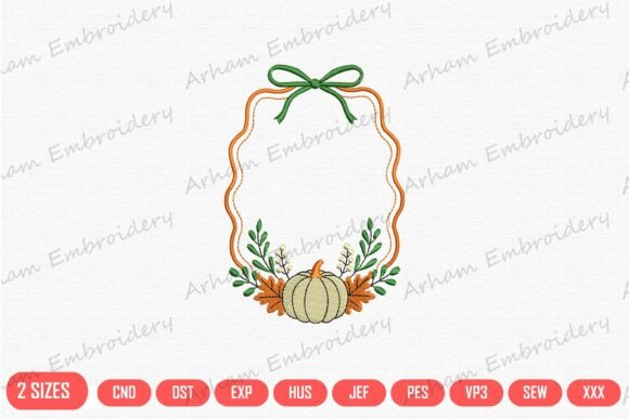 Fall Pumpkin Monogram Frame