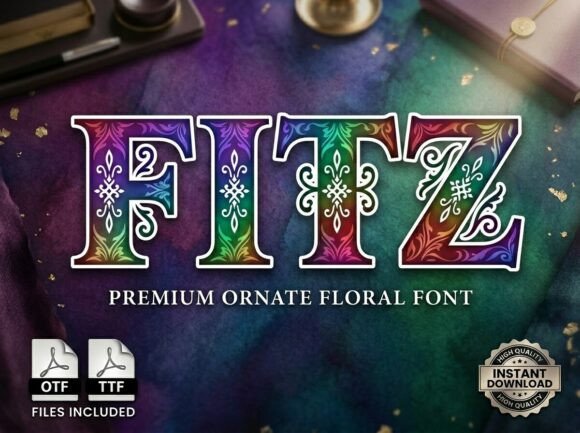 Preview specimen of Fitz decorative font