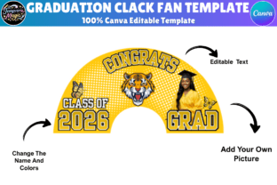 Graduation Clack Fan Canva Template Graphic by Tempvora Magic ...