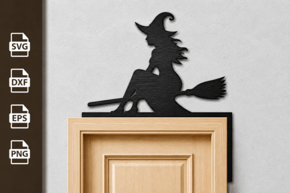 Halloween Witch Door Corner Laser Cut